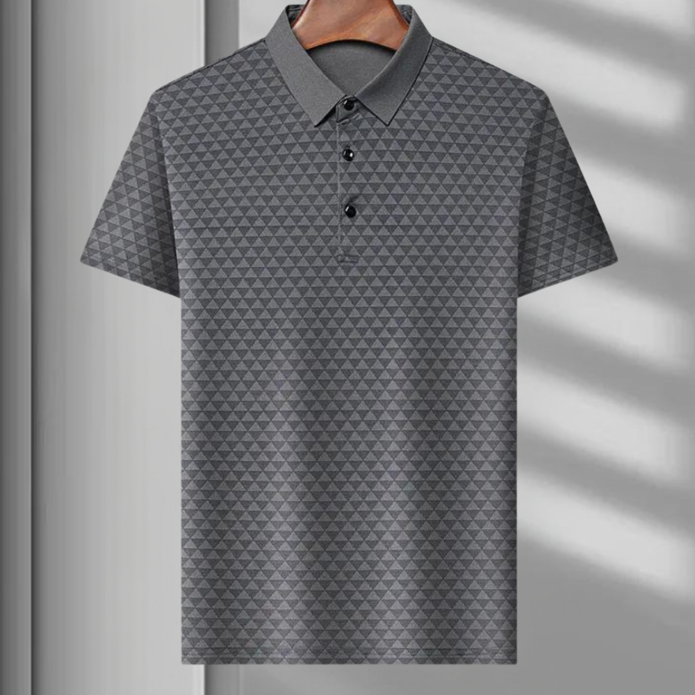 Variant image for Mads | Åndbar polo med geometrisk mønster-9