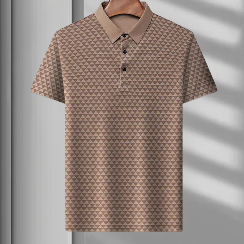 Variant image for Mads | Åndbar polo med geometrisk mønster-17
