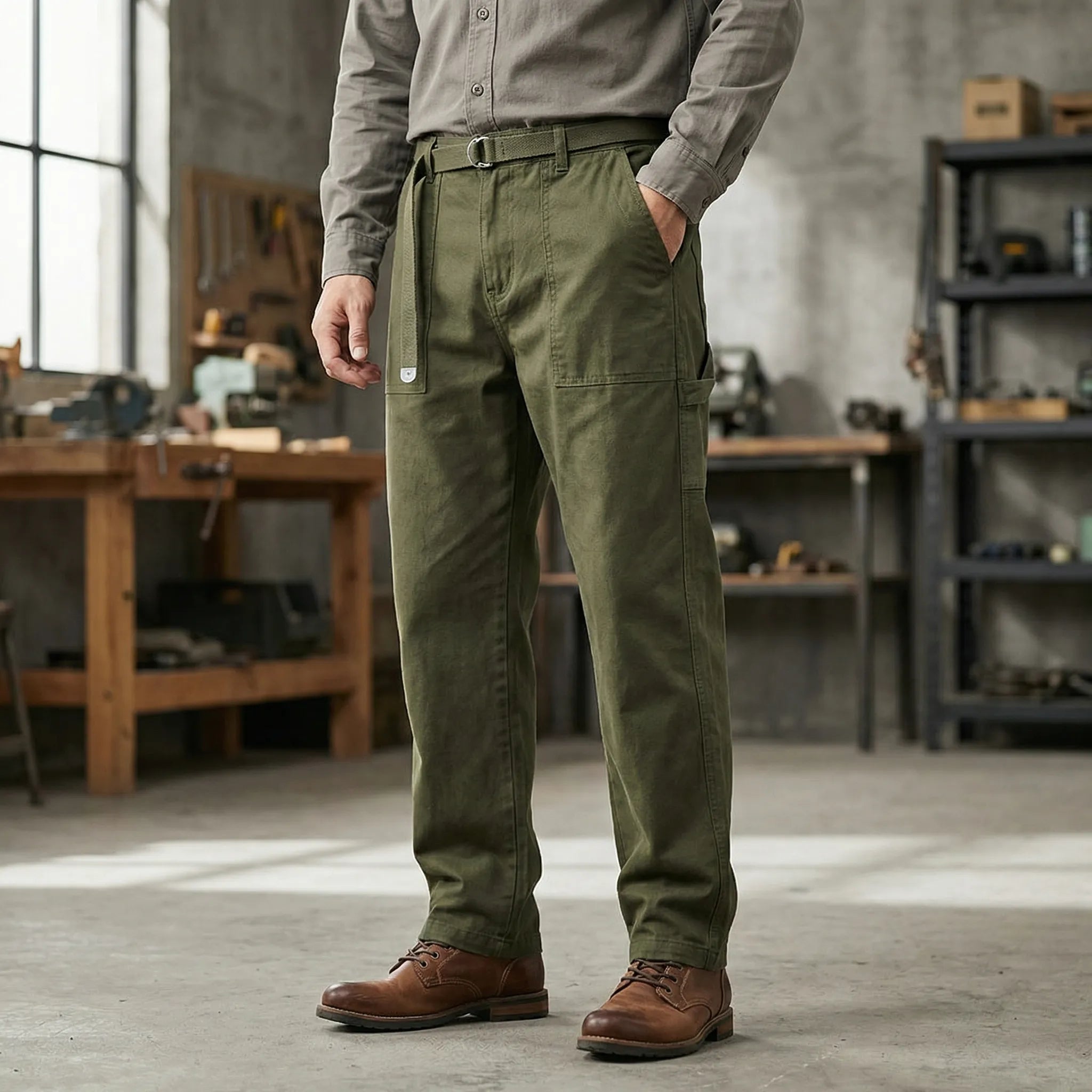 Cargo bukser herre | Vintage utility stil