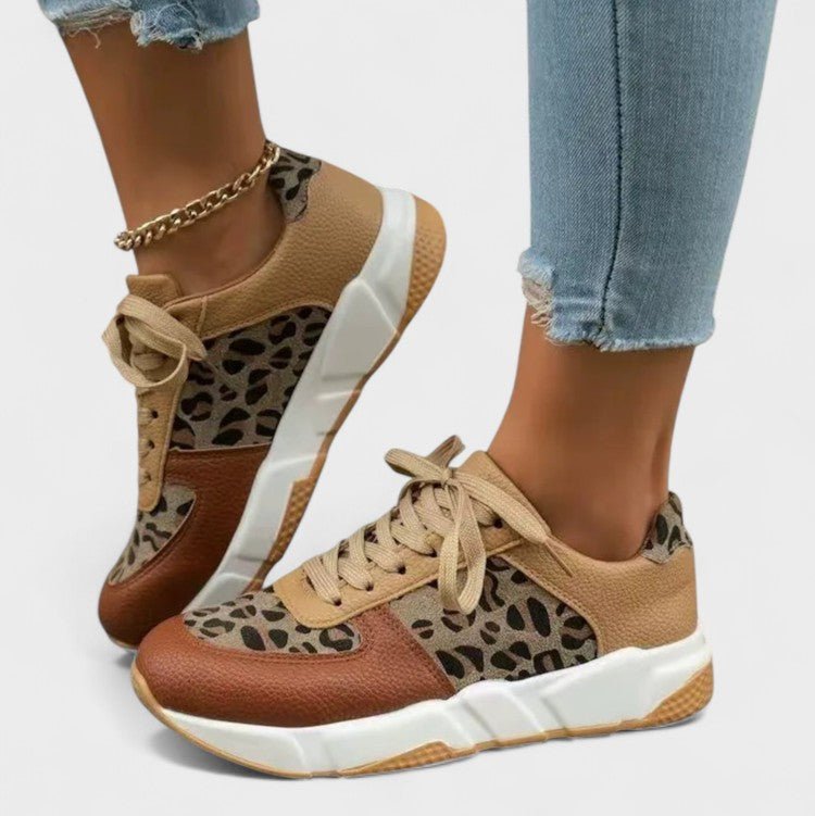 Stilfulde dames sneakers med dyreprint og komfortabel pasform
