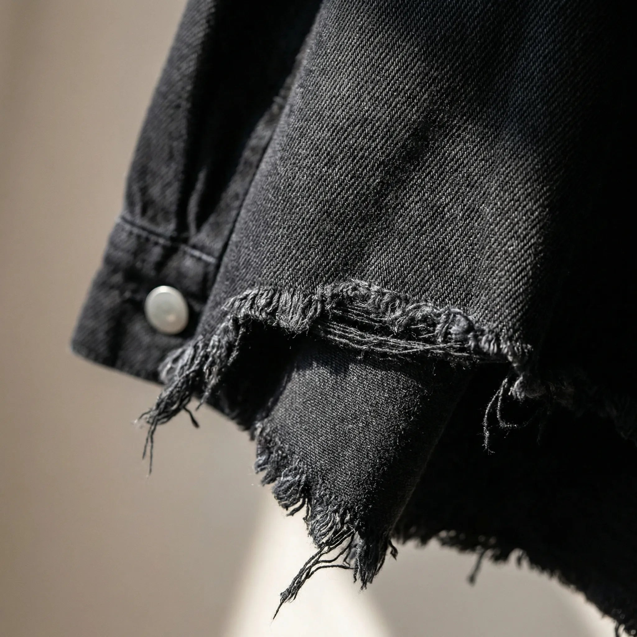 Dame denimjakke | Oversized denimjakke med knapper