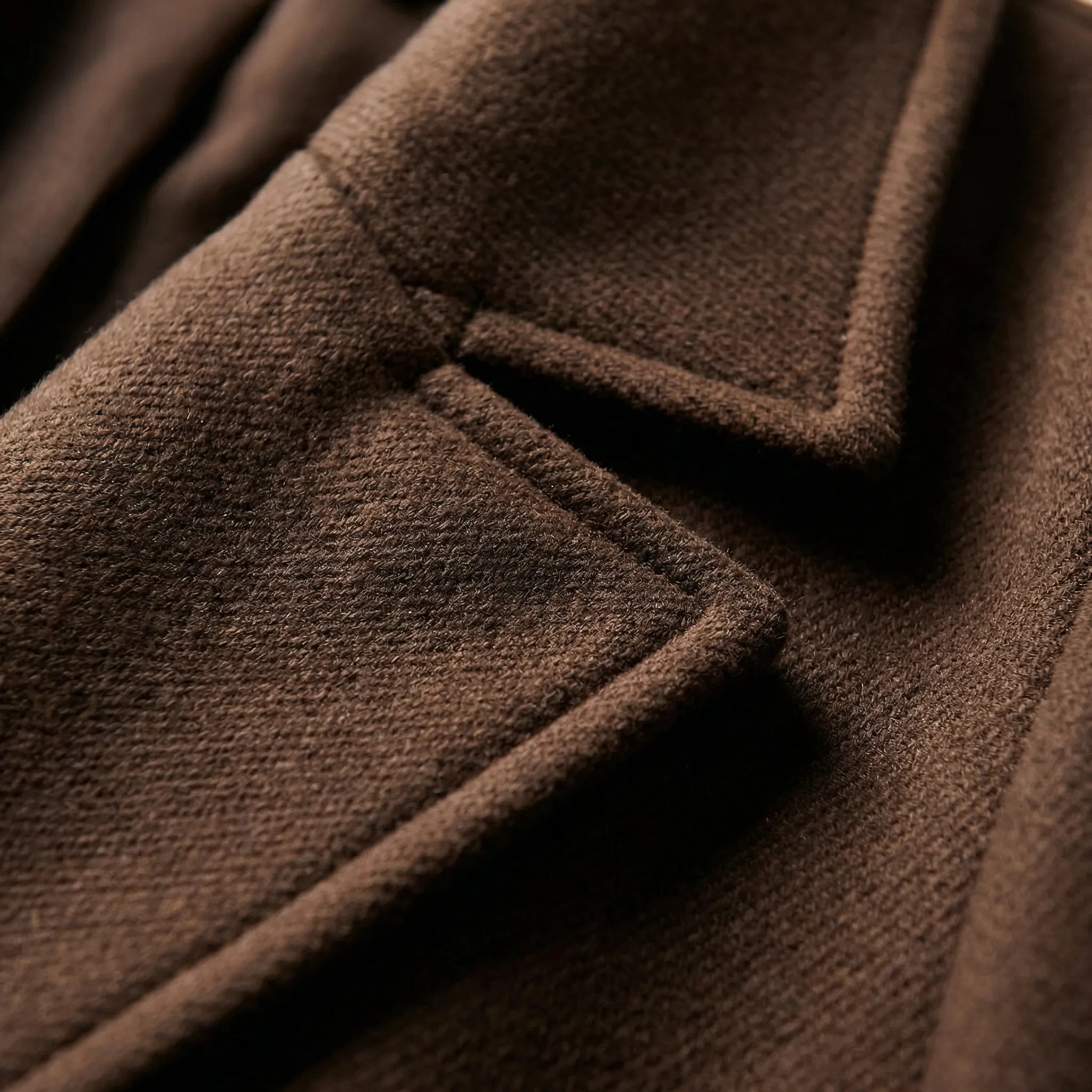 Dame trenchcoat | Lang frakke med knapper og klassisk krave