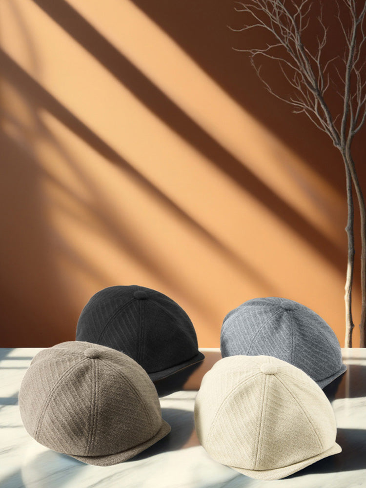 Flat cap til mænd | Newsboy kasket i bomuld