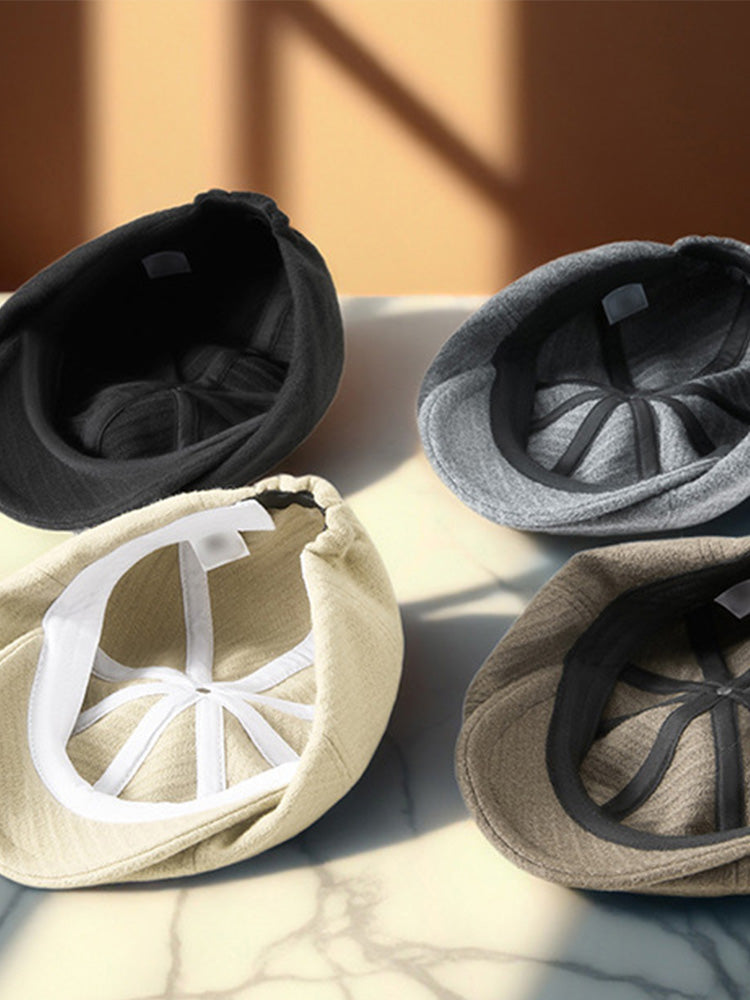 Flat cap til mænd | Newsboy kasket i bomuld