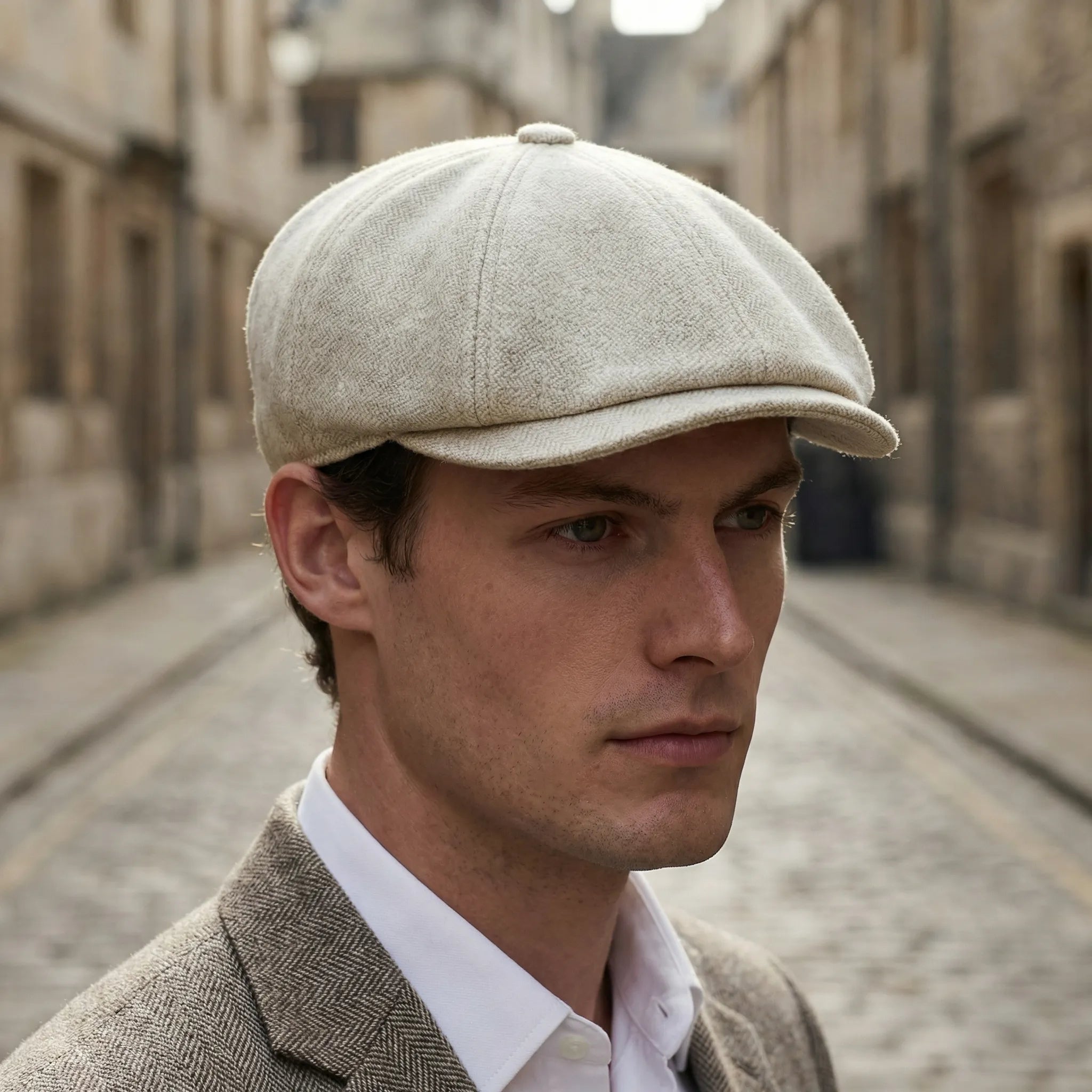 Flat cap til mænd | Newsboy kasket i bomuld