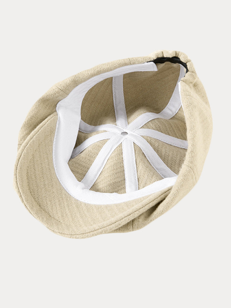 Flat cap til mænd | Newsboy kasket i bomuld