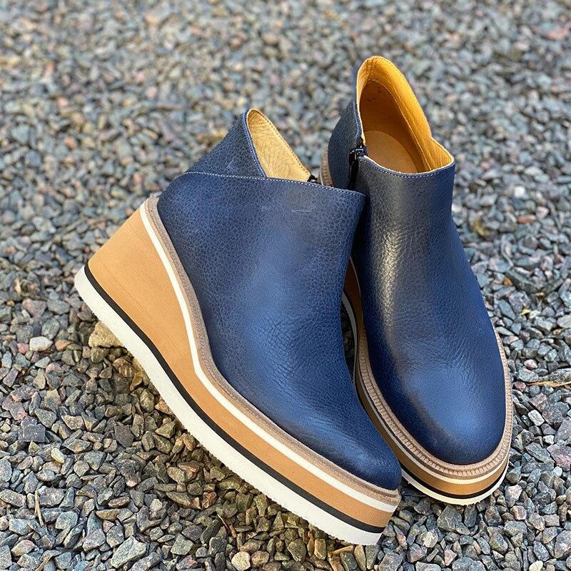 Dame støvler | Enkeltstøvler med plateau og moderne snit