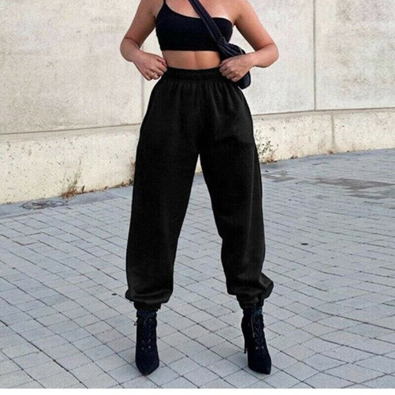 Dame fleece joggers | Løs og varm vinterbukse i blødt materiale