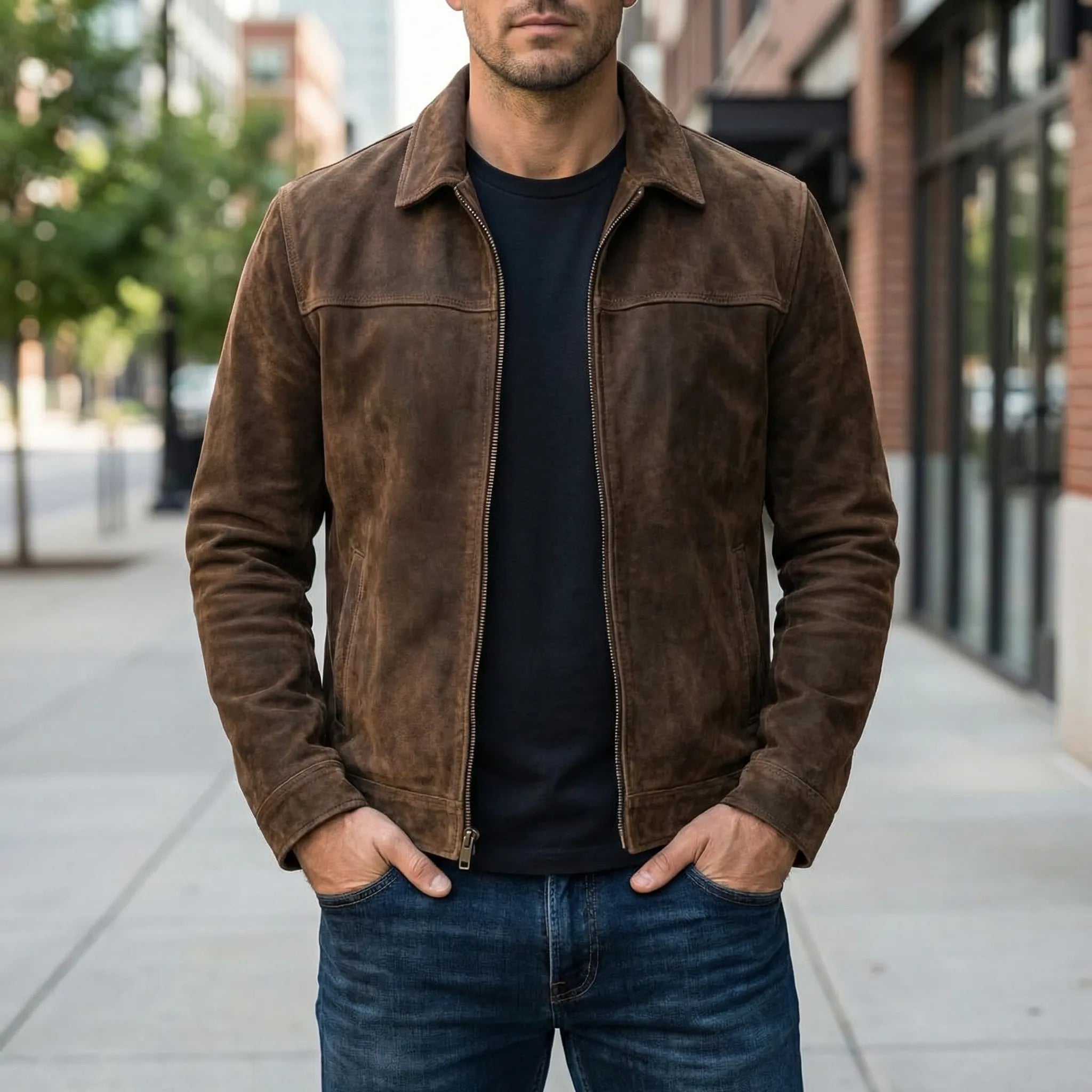 Veste pour homme | Veste minimaliste à fermeture éclair