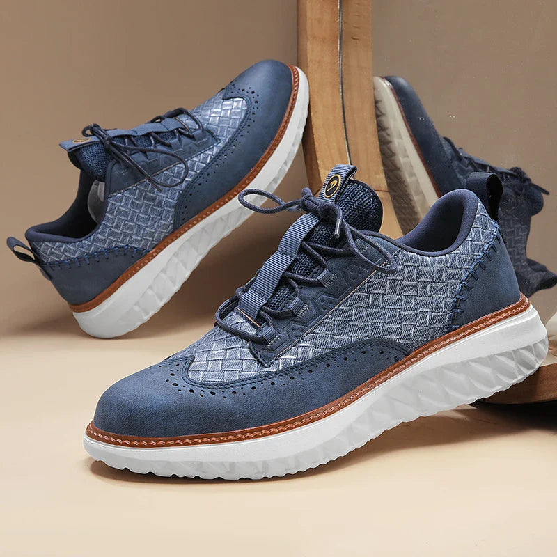 Herresneakers | Oxford sneaker med præget detalje og dæmpende sål