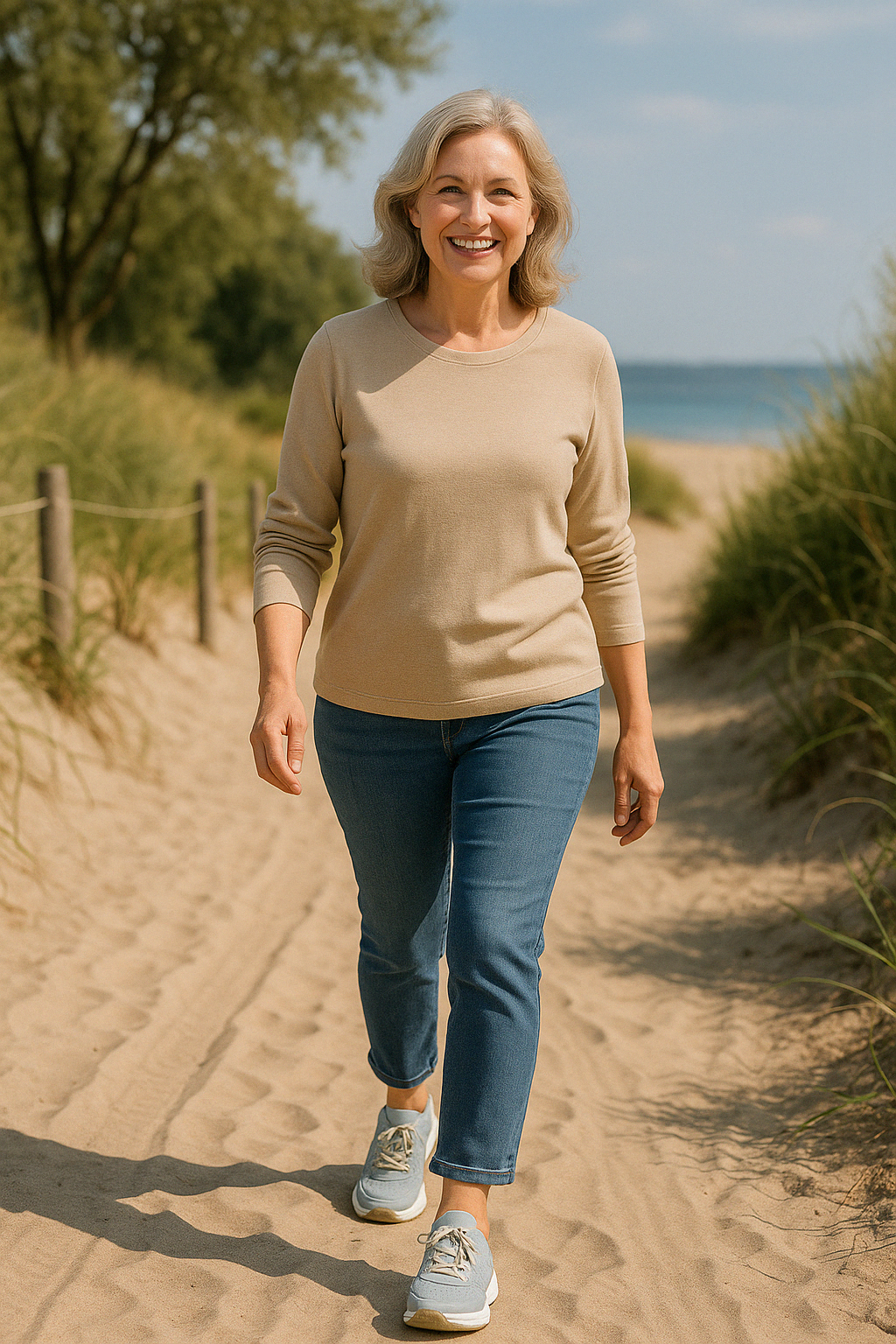 Komfortable dames-sneakers med snøredesign