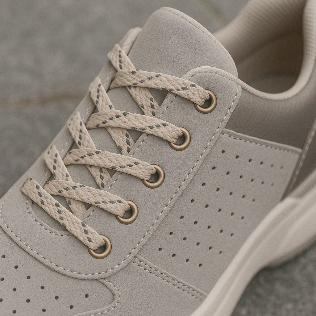 Komfortable dames-sneakers med snøredesign