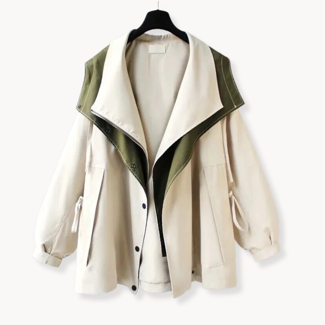 Jakke dame | Windbreaker overgangsjakke med hætte