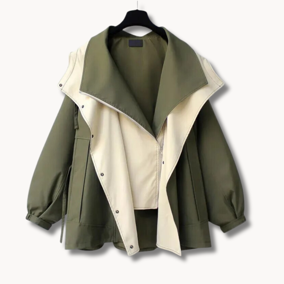 Jakke dame | Windbreaker overgangsjakke med hætte