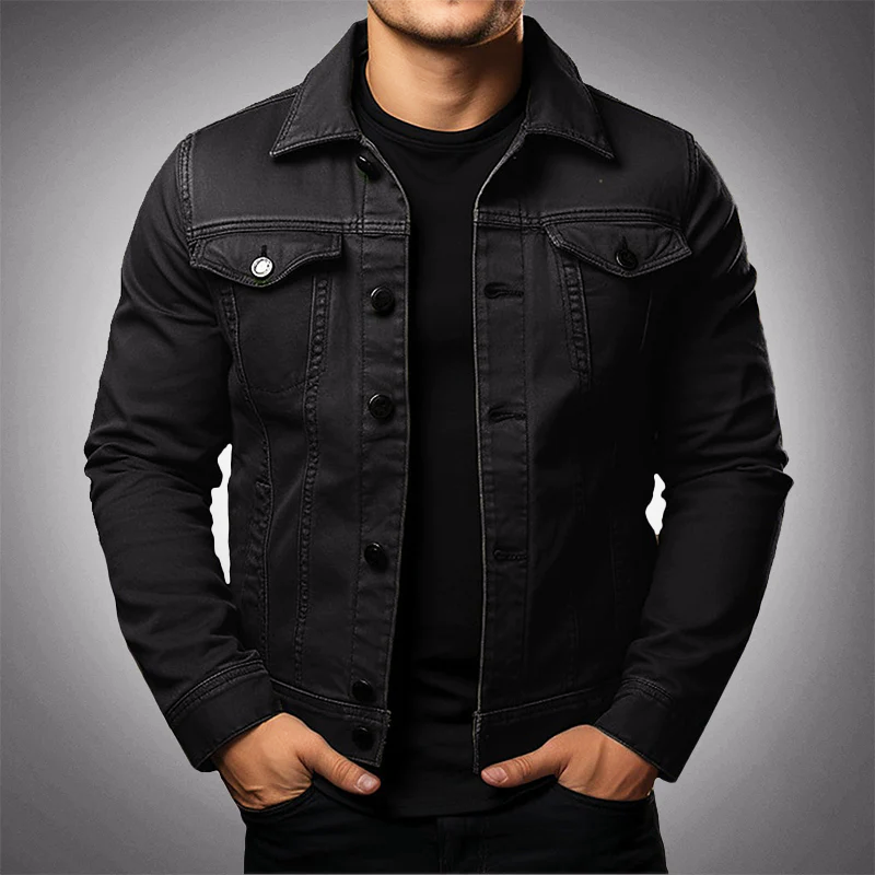 Jakke herre | Slim fit denimjakke