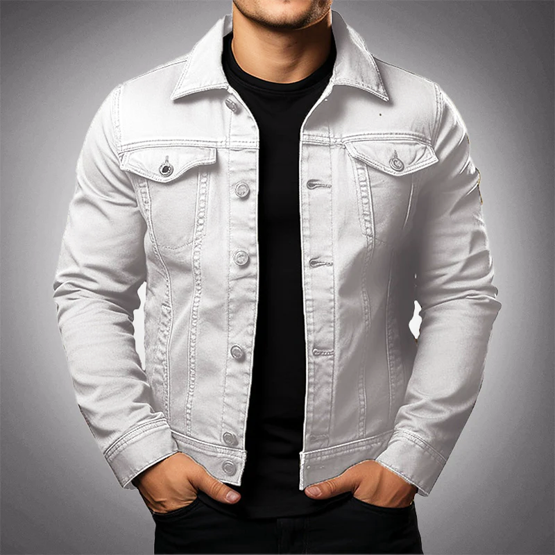 Jakke herre | Slim fit denimjakke