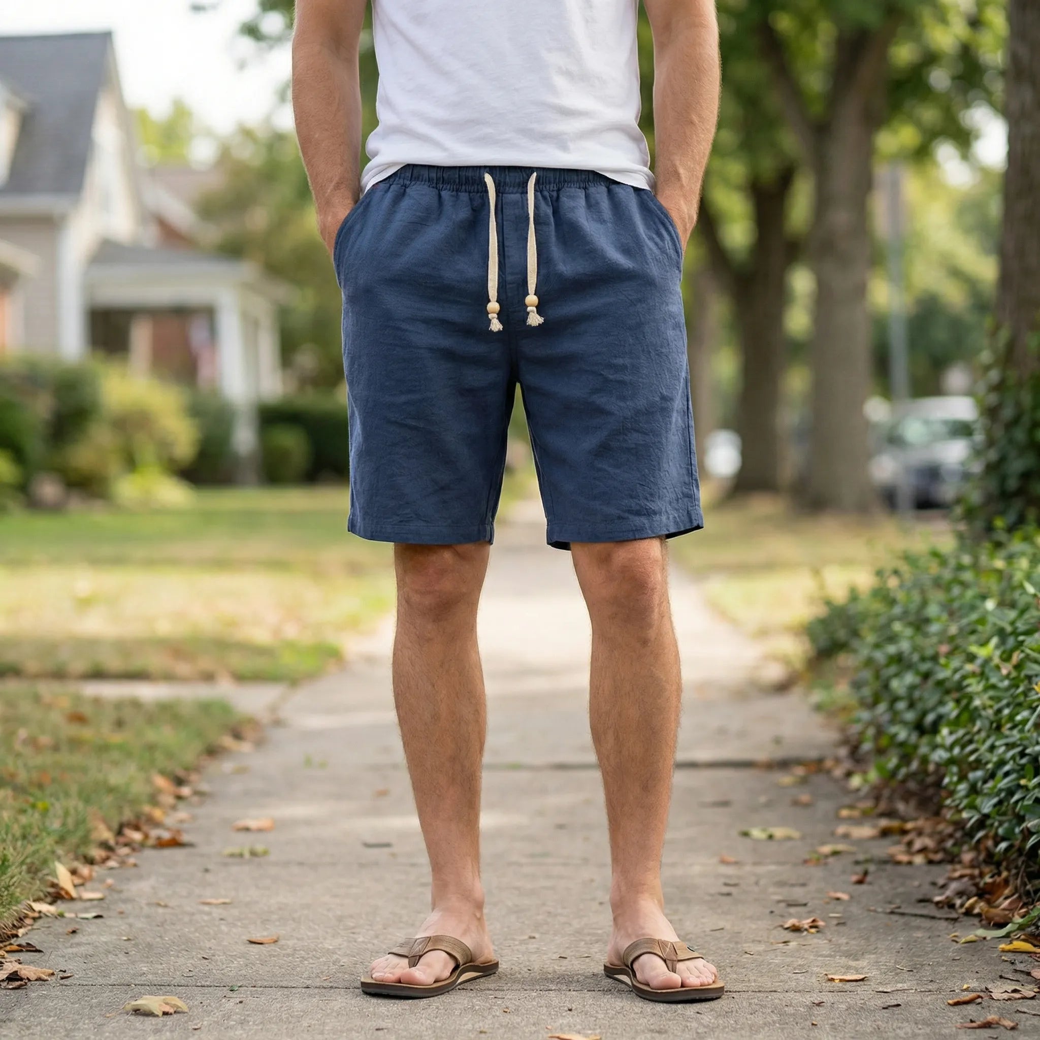 Short classique pour homme avec fermeture à lacets 