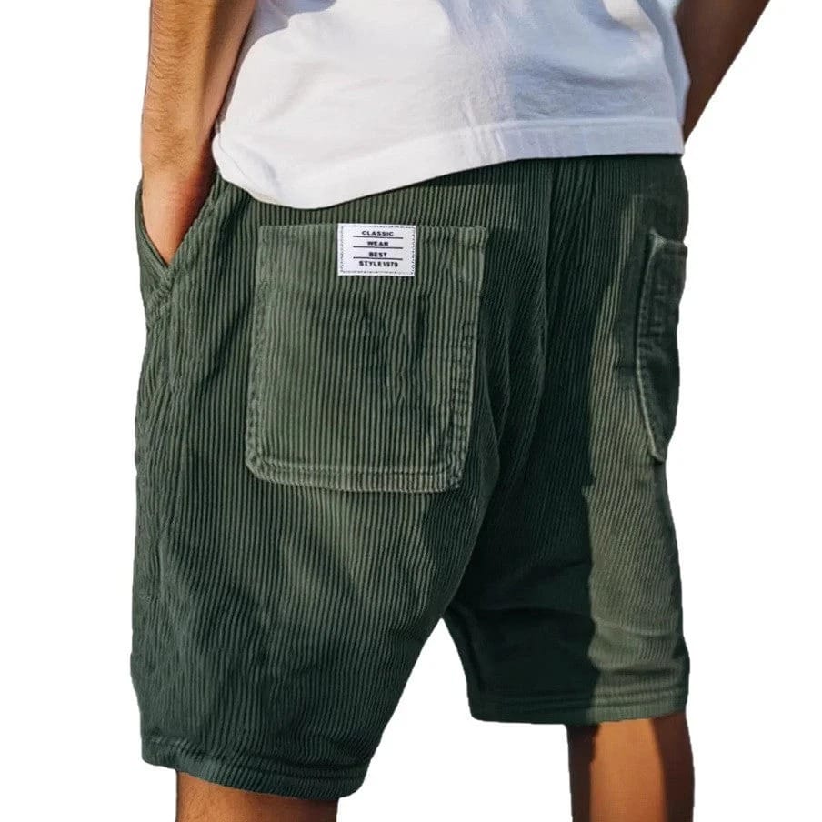 Korte bukser herre | Luksus corduroy sommershorts