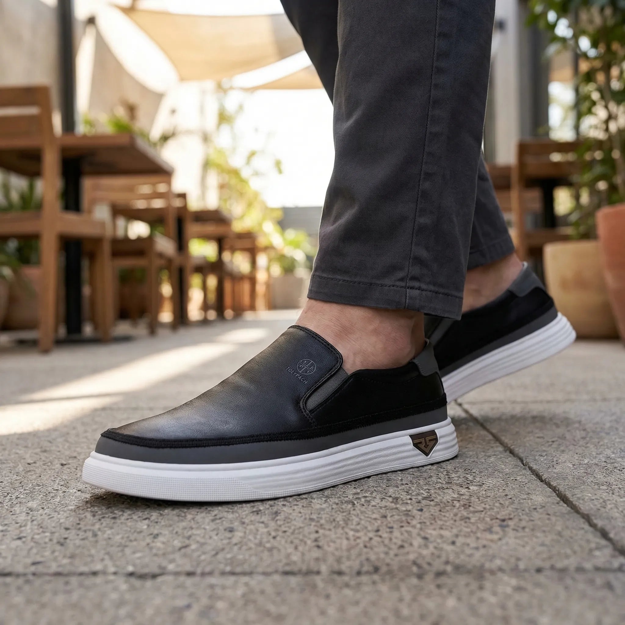 Mocassins à finition polie 