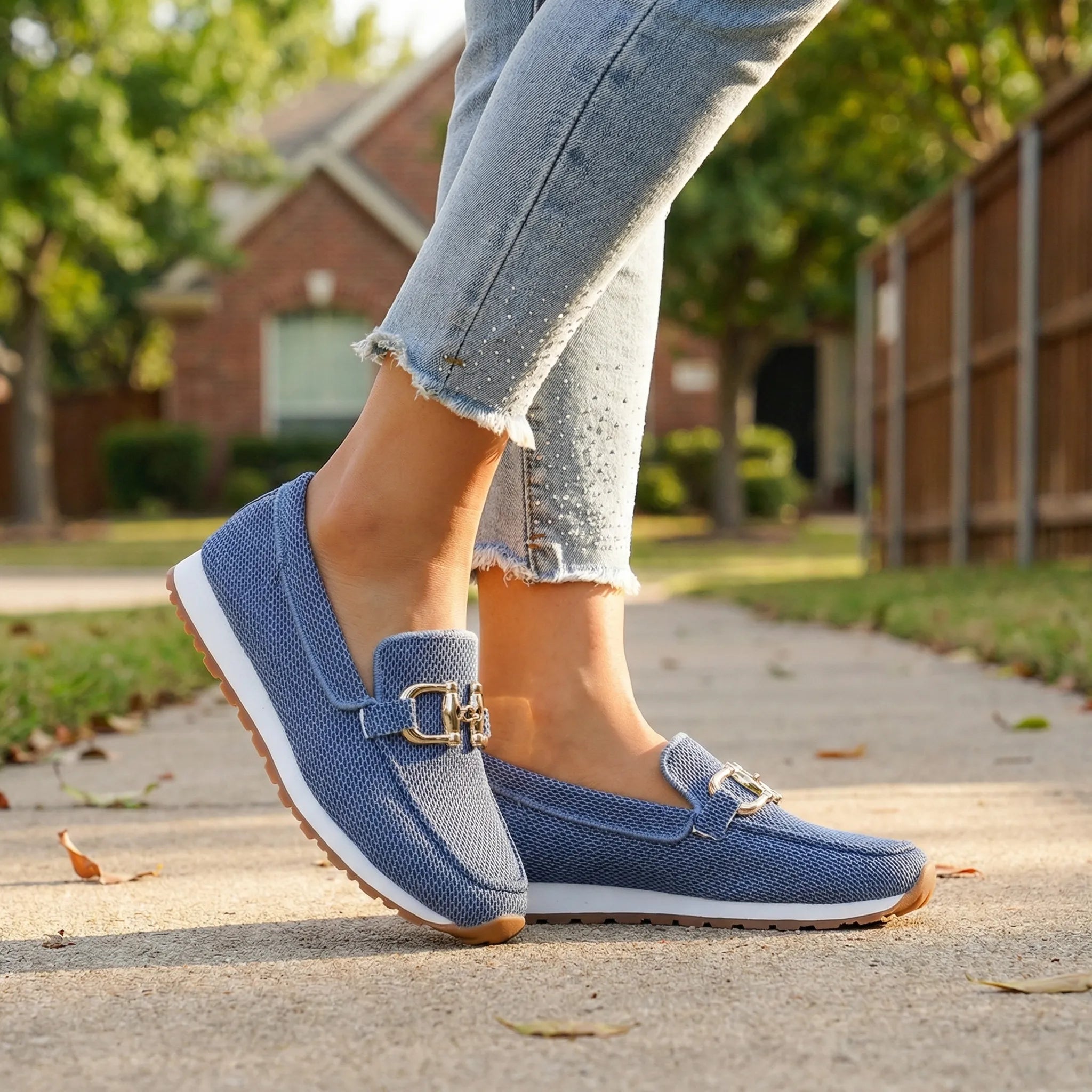 Loafers dame | Casual slip-on sko med sporty sål