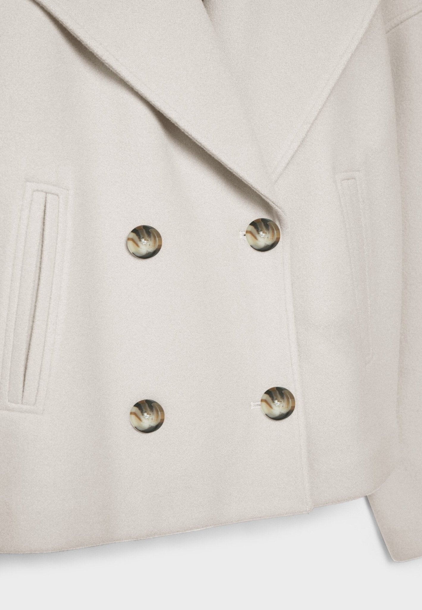 Veste mi-saison pour femme | Veste courte à double boutonnage et col