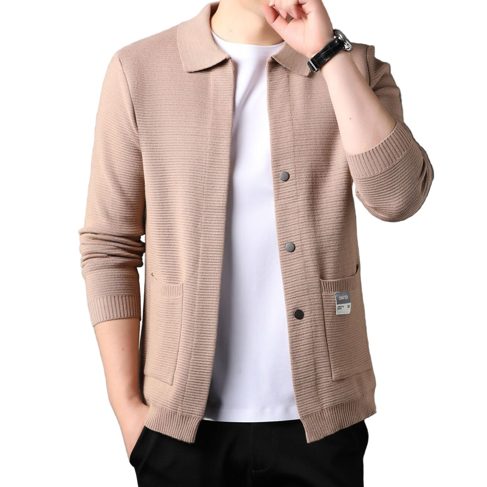 Herre cardigan | Klassisk striktrøje med knapper og tidløst design