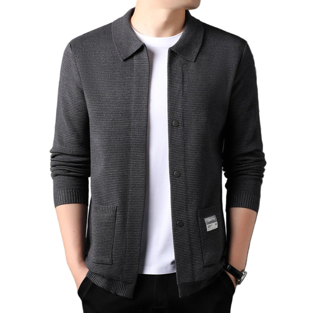 Herre cardigan | Klassisk striktrøje med knapper og tidløst design