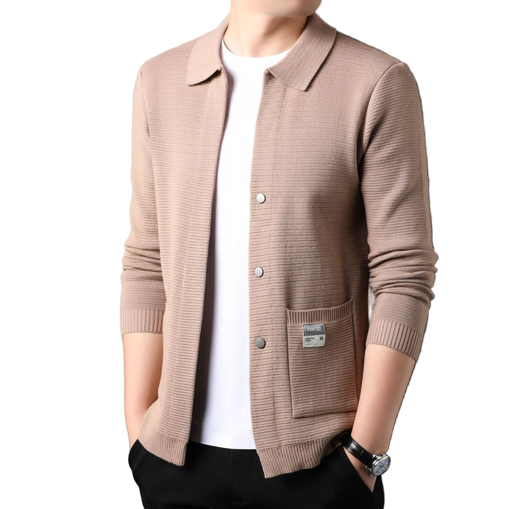 Herre cardigan | Klassisk striktrøje med knapper og tidløst design