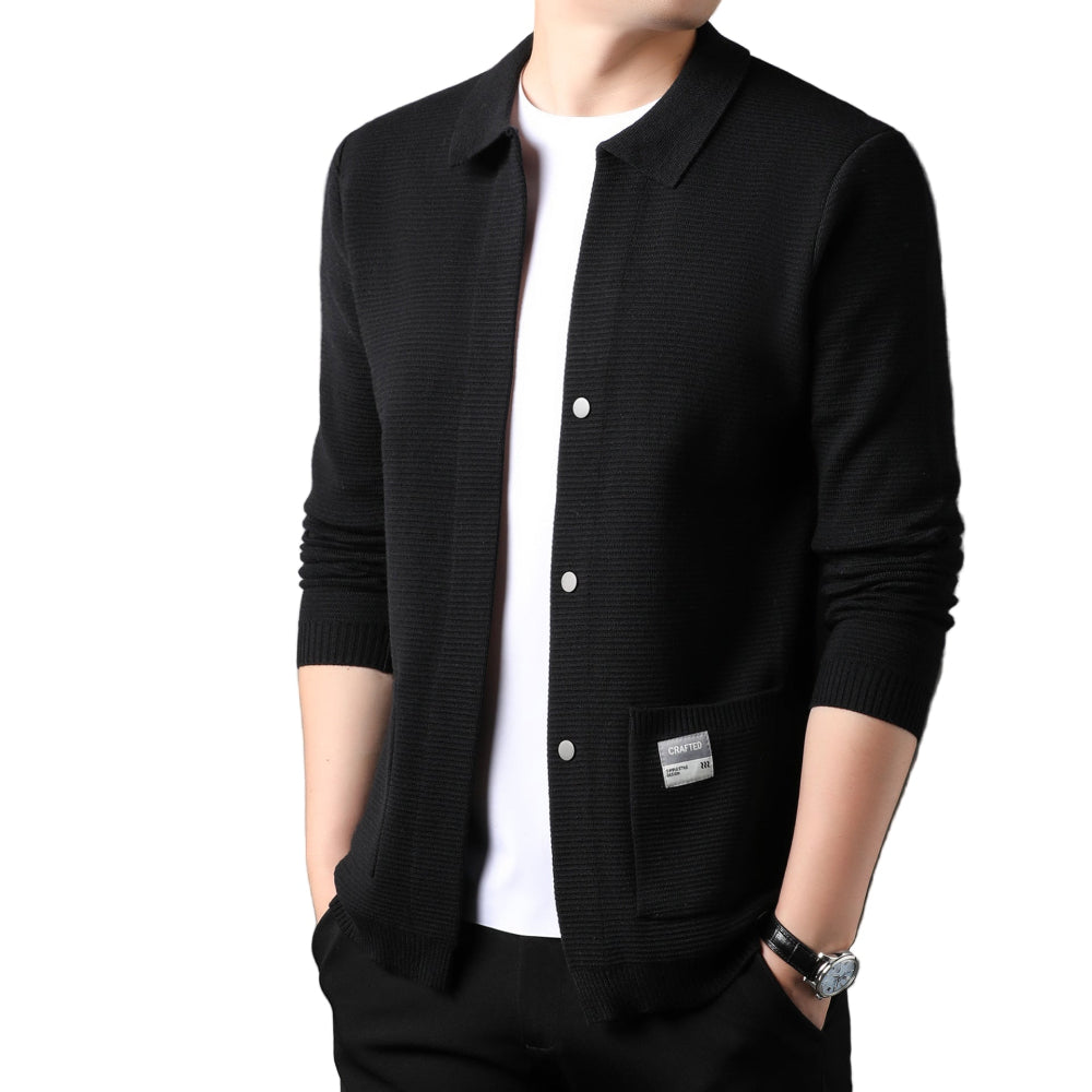 Herre cardigan | Klassisk striktrøje med knapper og tidløst design