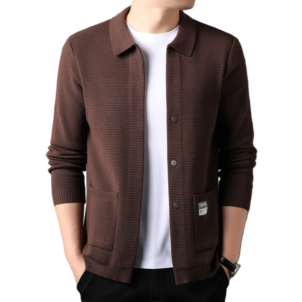Herre cardigan | Klassisk striktrøje med knapper og tidløst design