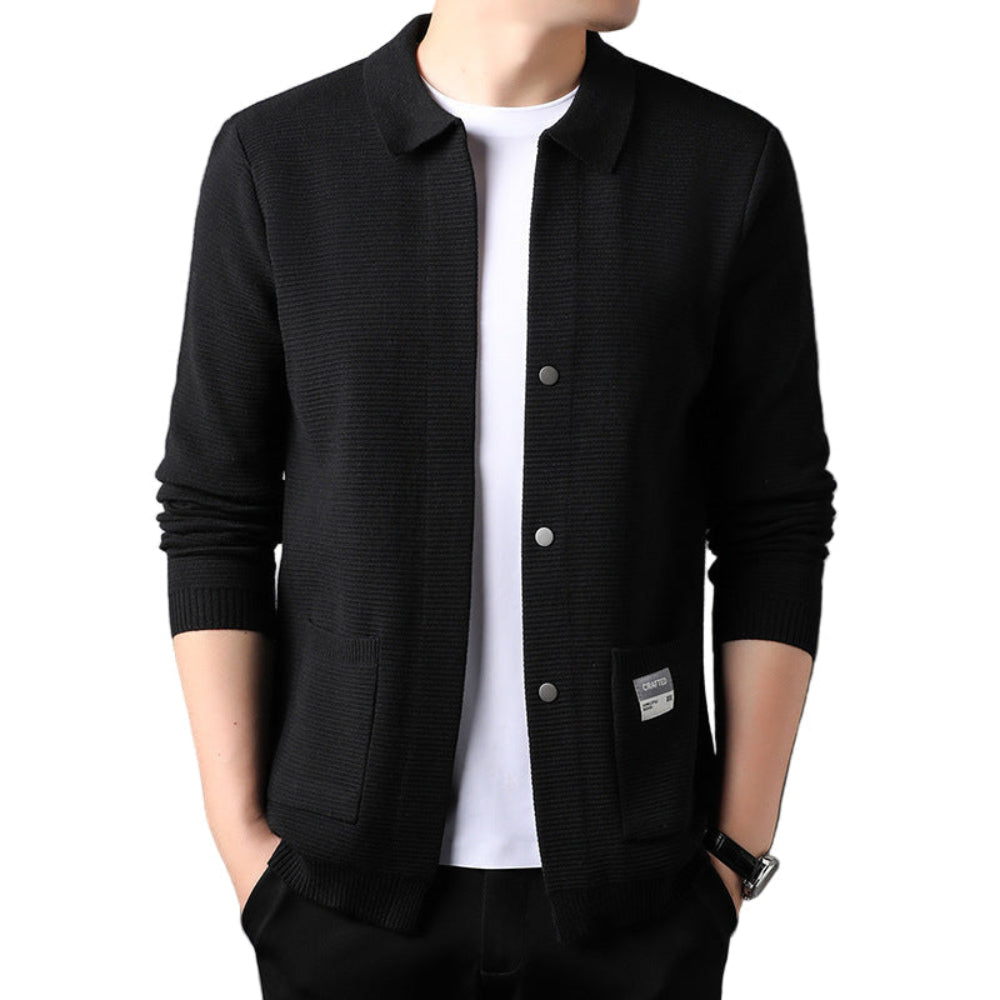 Herre cardigan | Klassisk striktrøje med knapper og tidløst design