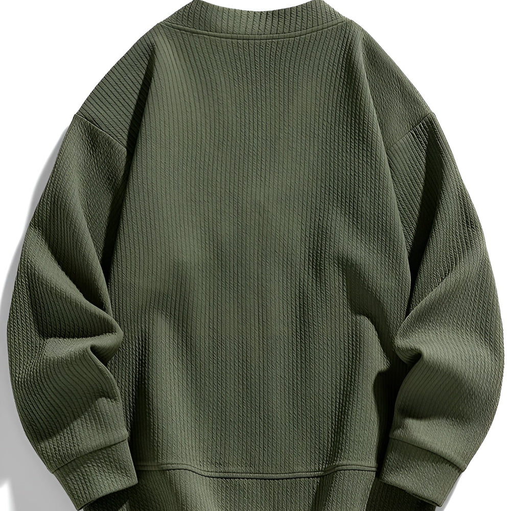 Herre cardigan | Strikket cardigan med lynlås og afslappet pasform