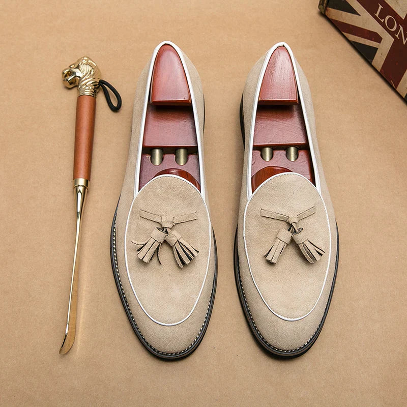 Viktor | Charles Klassiske Loafers i Ruskind