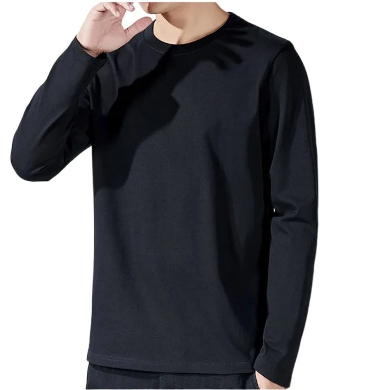 Mikkel | Langærmet Bomulds-T-shirt til Mænd