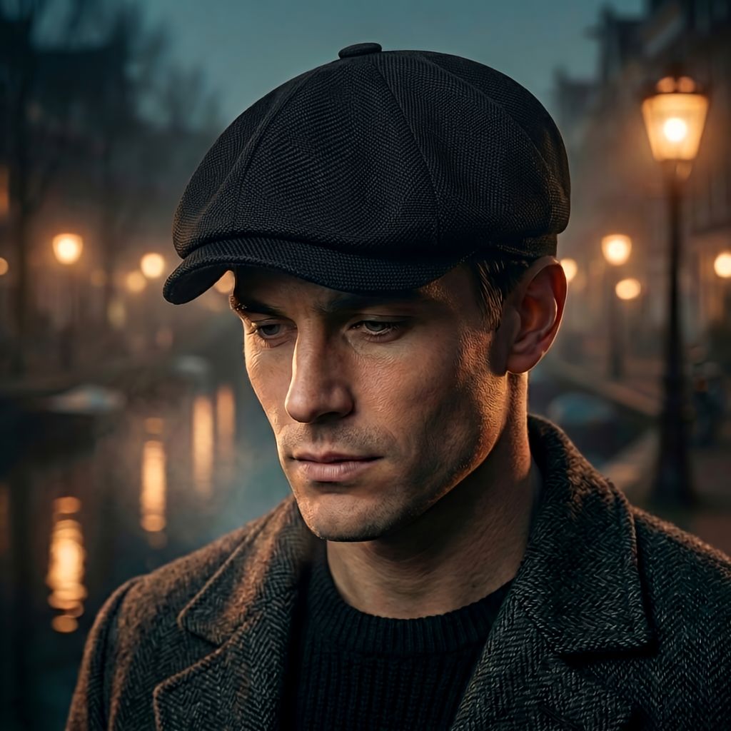 Casquette plate vintage Shelby | Casquette de livreur classique au style rétro