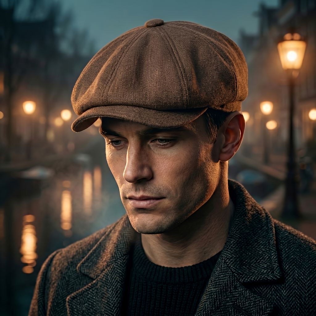 Casquette plate vintage Shelby | Casquette de livreur classique au style rétro