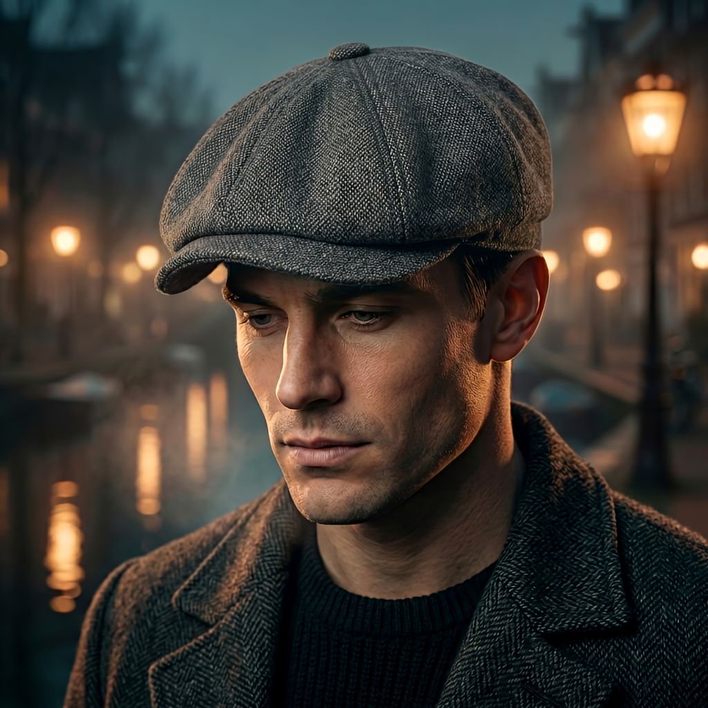 Casquette plate vintage Shelby | Casquette de livreur classique au style rétro