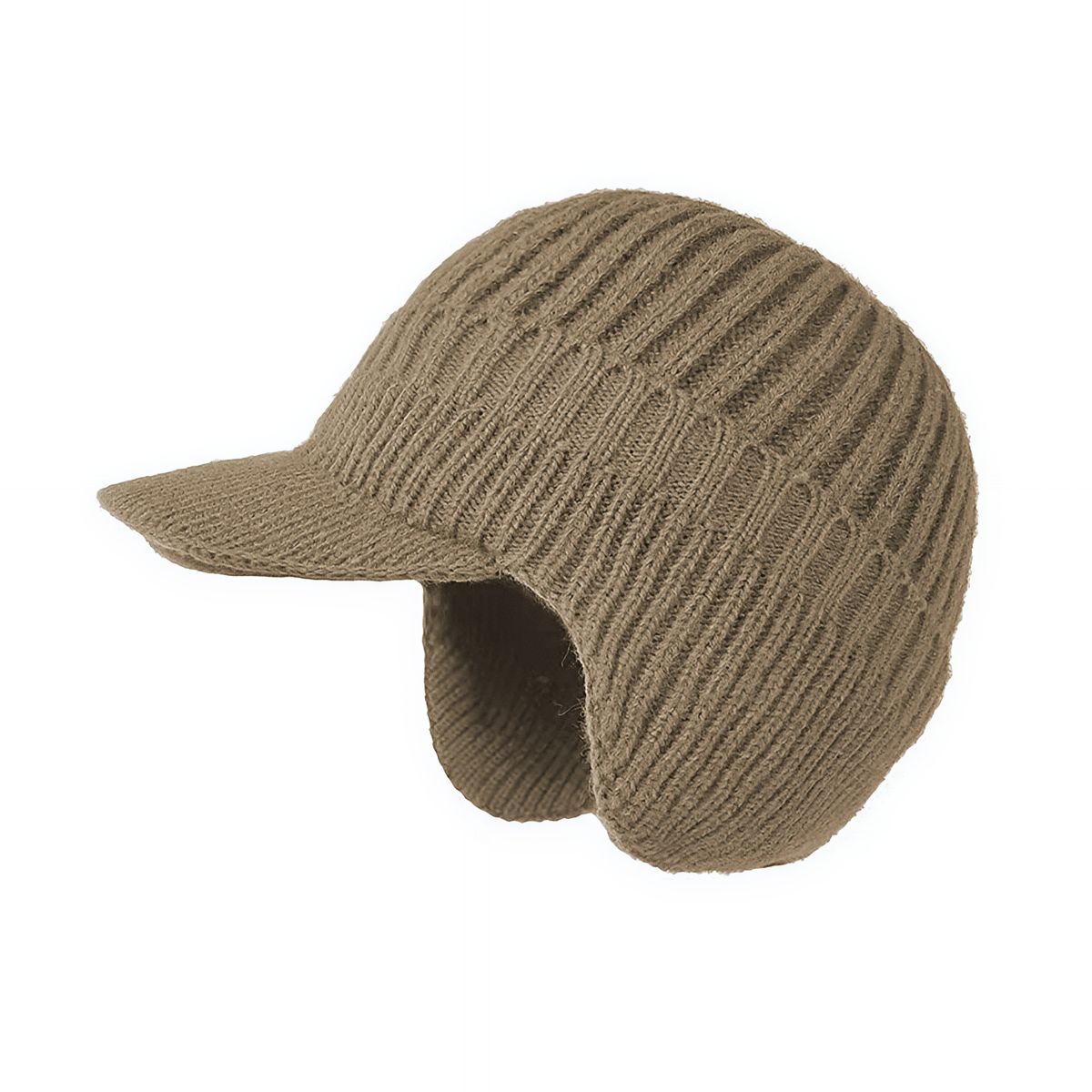 Skandinavisk unisex vinterhue med skygge og ørebeskyttelse – én størrelse