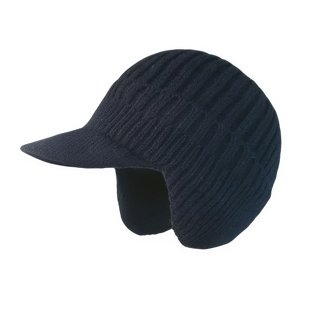 Skandinavisk unisex vinterhue med skygge og ørebeskyttelse – én størrelse