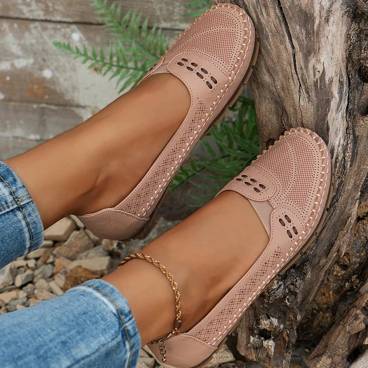 Slip-on sko dame | Komfort sko med perforering