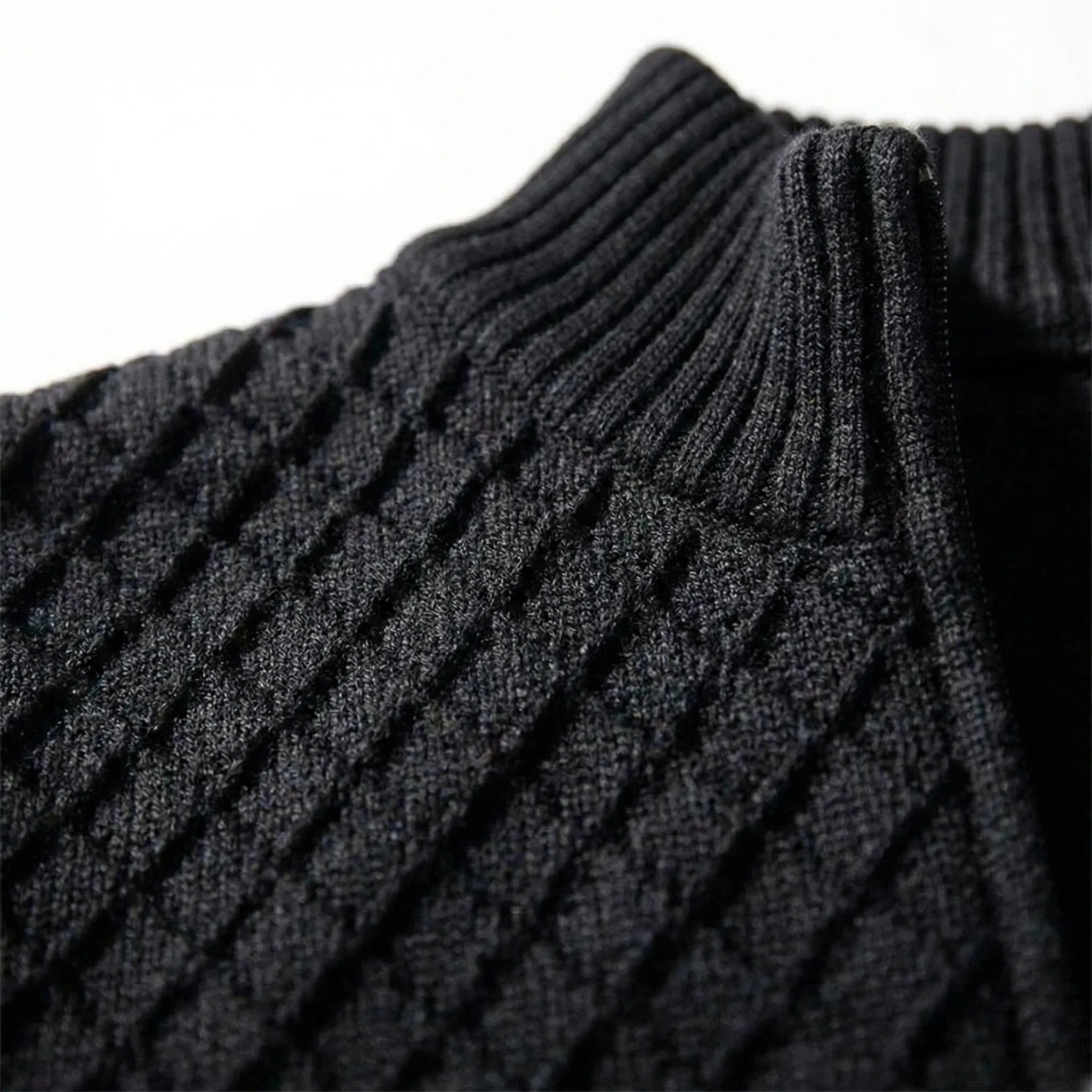 Pull pour homme | Cardigan tricoté avec fermeture éclair et col montant