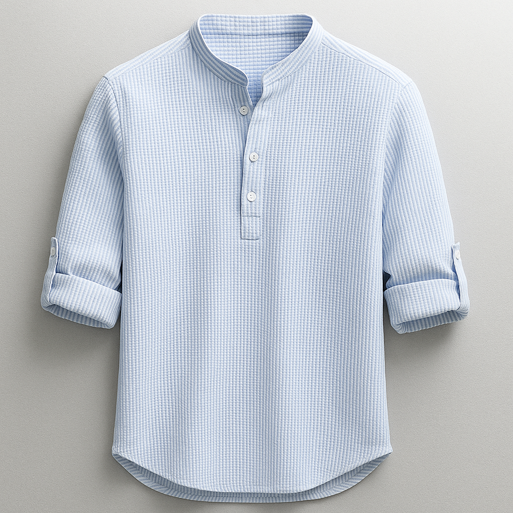 T-shirt herre | Langærmet model med knaplukning