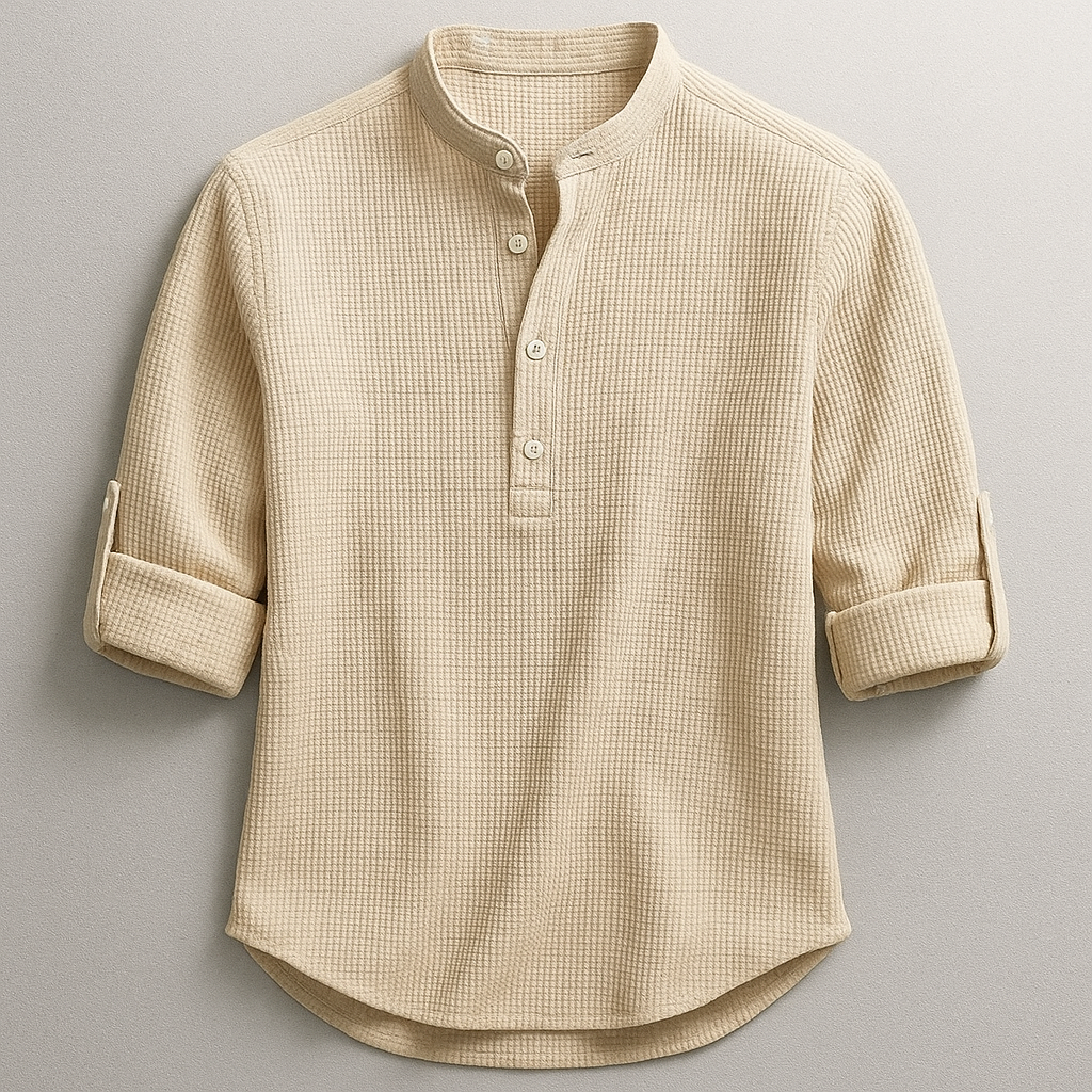 T-shirt herre | Langærmet model med knaplukning