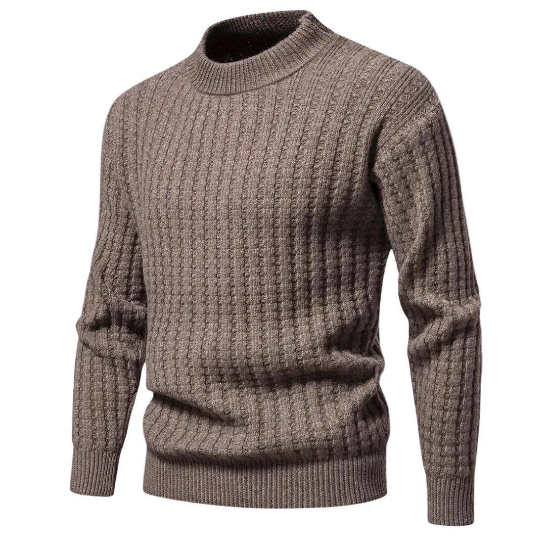 Herre sweater | Striktrøje med rund hals