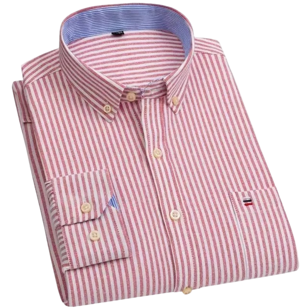 Herre skjorte | Klassisk ternet skjorte med lange ærmer