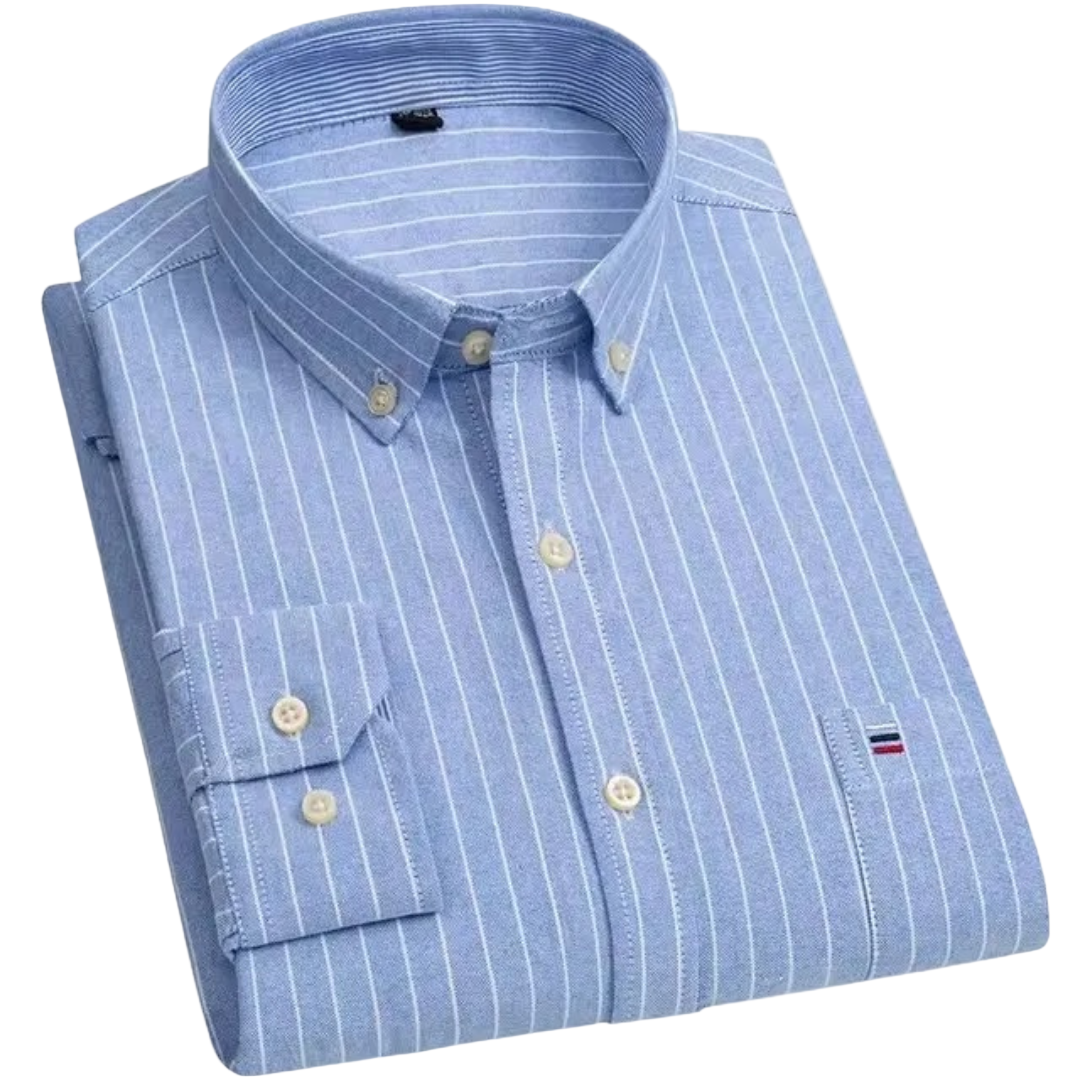 Herre skjorte | Klassisk ternet skjorte med lange ærmer