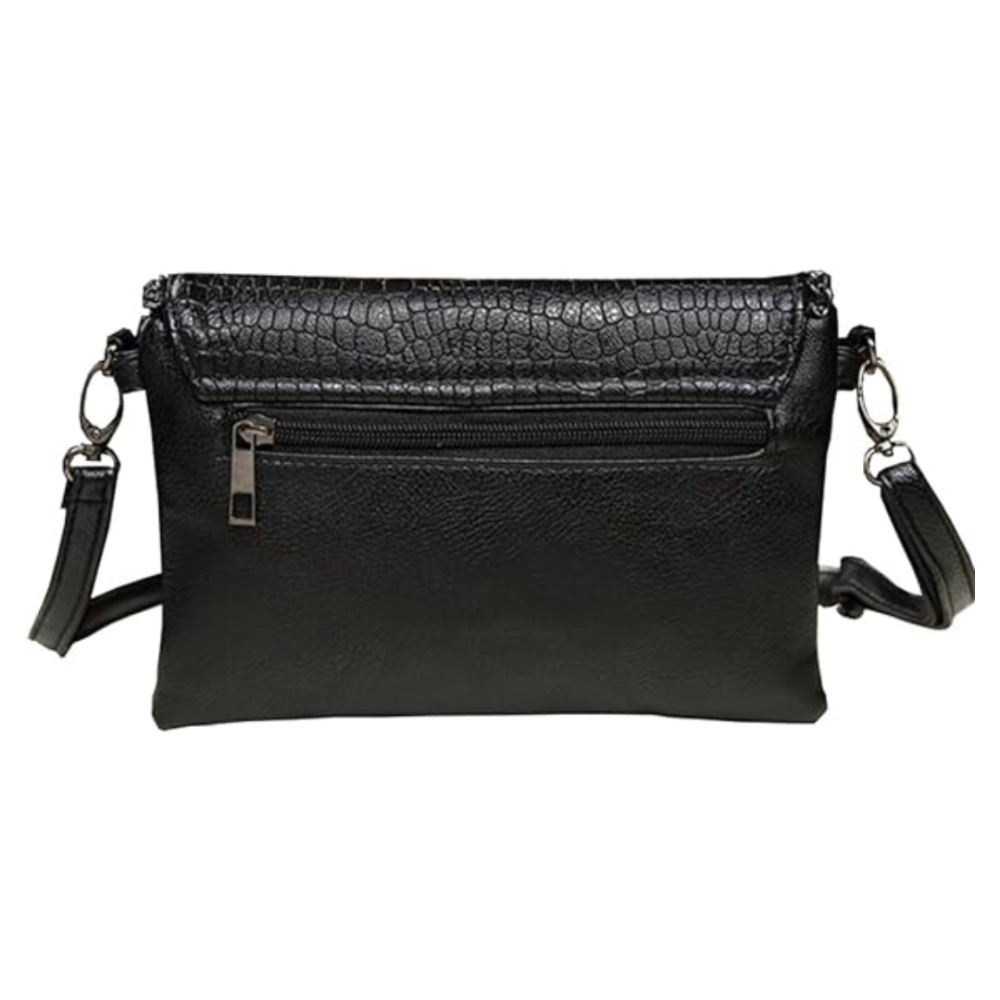 Elegant clutch tas med kædedetalje