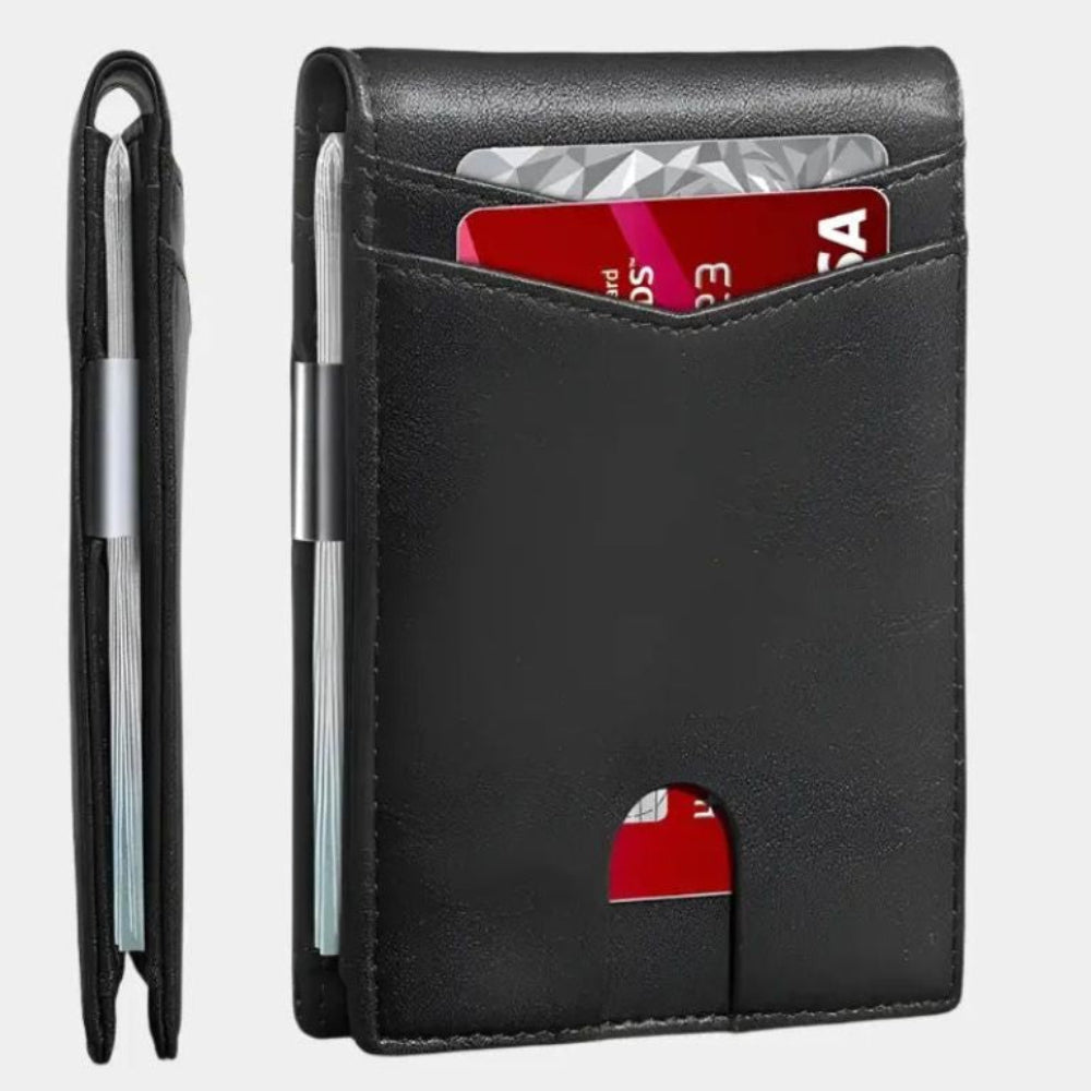 Minimalistisk RFID-beskyttet kortholder i kulfiber-look