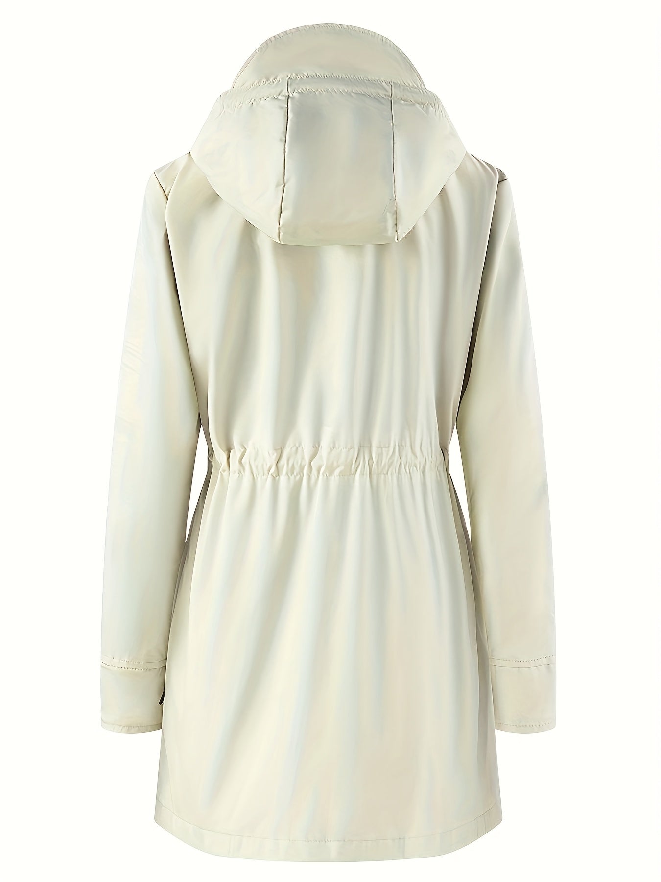 Dame jakke | Parka med hætte og justerbar talje