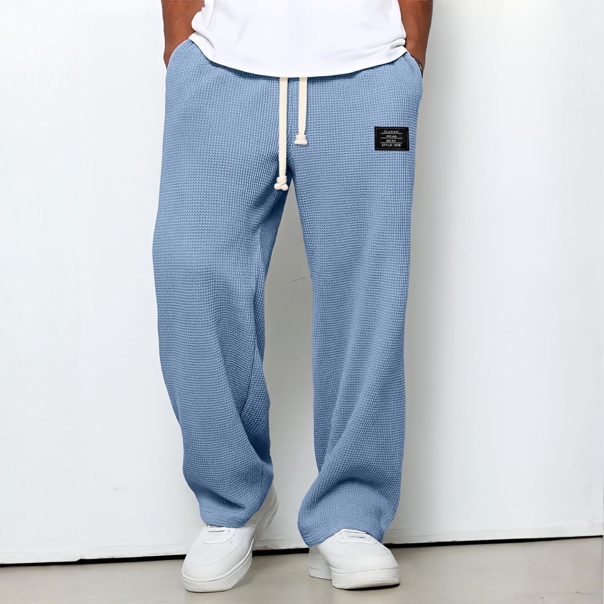 Afslappede bukser til mænd med løs pasform og elastisk talje